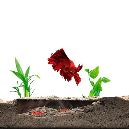 Shrimp Breeding Protector | Shrimp Breeding Cave Aquarium Tunnel | CTWPets (Brown) - color: Brown