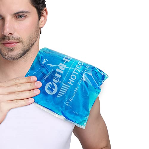 Extra Large Gel Ice Pack for Injuries – Reusable Hot & Cold Compress for Back, Shoulder, Knee & Neck Pain Relief, Long-Lasting Cold, Flexible Therapy Pack, Post-Surgery Recovery, 12.4" x 8.3" - style: 12.4" x 8.3" 1 pack