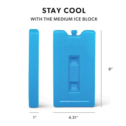 Igloo Maxcold Ice Blocks, Reusable Ice Packs for Coolers, Freezer Pack, Cold Packs for Coolers, Long Lasting Ice Blocks - color: Medium