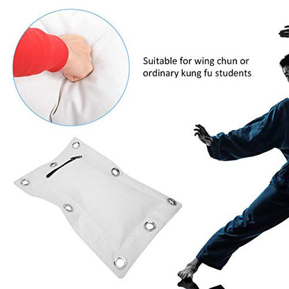 Wing Chun Wall Target, Canvas Punch Empty Sand Bag Target with Zipper Wing Chun Striking Target Wall Mounted Striking Sand Bag for Boxing Muay Thai Sanda