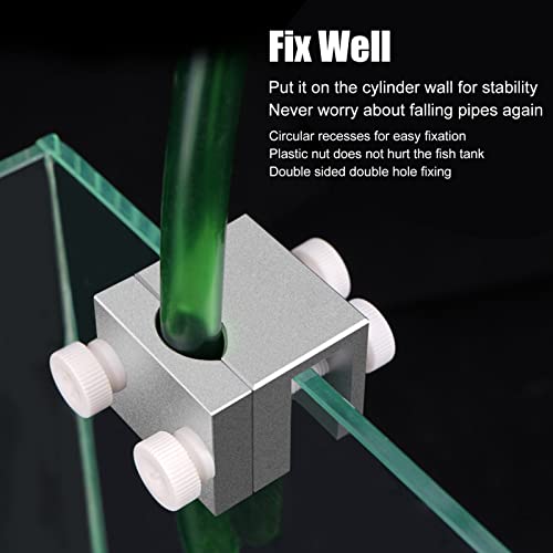 Fish Tank Fixture Holder, Aquarium Hose Clamp, Water Pipe Light Stand Holder with Plastic Nut, for Aquarium Water Pipe Light Stand, Plastic, 816mm, 0.30-0.6in Cylinder Wall