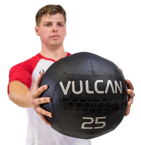 VULCAN Soft Medicine Ball – Durable High-Performance Weighted Exercise Ball for Core Workouts, Wall Ball Throws, Squats, and Partner Drills | Ideal for Home Gym and Functional Fitness Training - style: 16 lb Medicine Ball