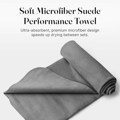 WeGym Suede Performance Towel with Magnetic Clip, Slate - color: Slate