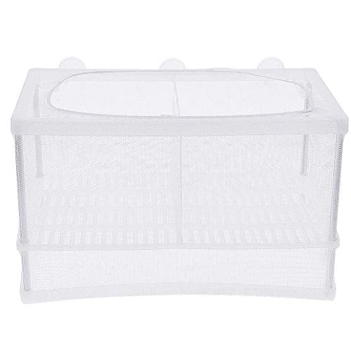NGe Aquarium Fish Breeder Box, Rectangle Isolation Box, with Adjustable Position Isolation Panel, Hatching Box, Juvenile Fish Spawning Incubator Water Isolation Net Hatchery