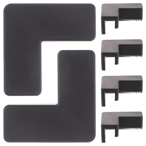 6pcs Silicone Fish Tank Corner Protectors Black Medium Flexible Edge Guards for Aquarium and Pet Carrier Safety Bumpers Protective Tank Corner Guards