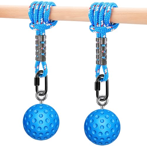 SELEWARE Pull Up Ball, Climbing Grip Attachment for Strength Training | Non-Slip Design Improves Grip Strength, Targets Forearms and Hands, Fits Chin Ups, Kettlebells and Resistance Workouts - color: Blue