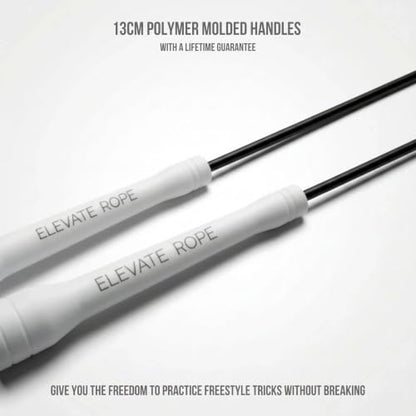 Elevate Rope Jump Rope for Men & Women, 5mm PVC Cable, 10 ft Adjustable - color: Black