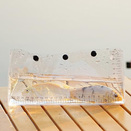Folding Fish Observation Bag Clear Fish Weigh Bags Outdoor Lure Fishing Container with Scale for Outdoor Fishing Clear Fish Weigh Bag Container
