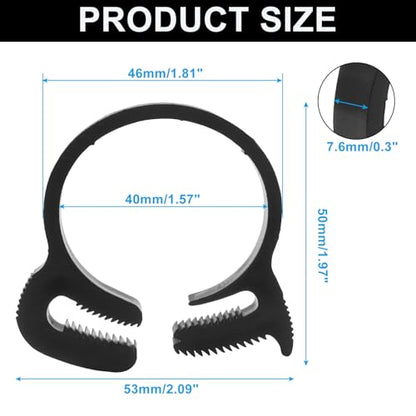 Murtenze 12 Pack Double Gripping Nylon Hose Clamps, Adjustable Plastic Snap Grip Hose Clamps for Connecting Fastening Pipes (31.5-34mm (1.25inch)) - size: 31.5-34mm (1.25inch)-12Pcs