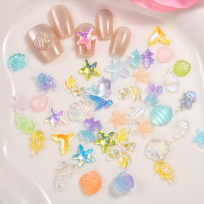 300Pcs Ocean Mini Resin Animals, Sea Figures to Hide, Bulk Tiny Animal Figurines, Mini Fish & Shells for DIY Crafts, Fairy Garden, Dollhouse & Aquarium