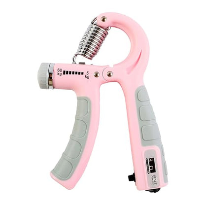 Strengthener Hand Grip Trainer Number Counter Forearm Finger Wrist Gripper Exerciser 5-60kg Adjustable Stretcher Squeezer Workout - color: 1 Pink Grip