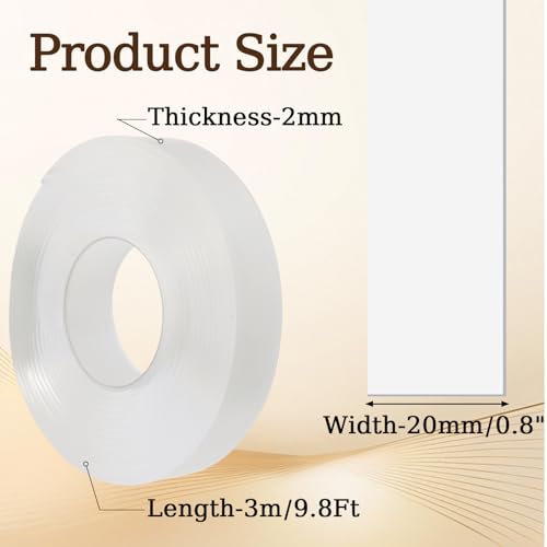 9.84FT Clear 20MM Edge Protector Strip, Self Adhesive Sharp Edge Wrap Cover Tape Soft Corner Protectors, Baby Proofing Corner Guards for Kitchen Countertop/Furniture Against Sharp Corners