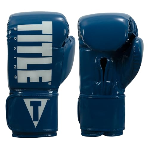 TITLE Boxing Inferno Intensity Elastic Training Gloves - color: Blue/White, size: 16 oz