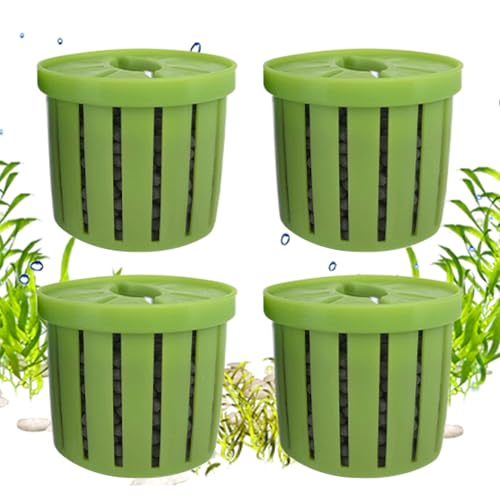 Aquarium Plant Holder, Fish Tank Basket Set, Hydroponic Planting Stand, Stable Root Support Design, Decorative Water Feature, Ideal for Apartment Displays, Hotel Tanks, Rental Units, Dorms, Restaurant - color: Green