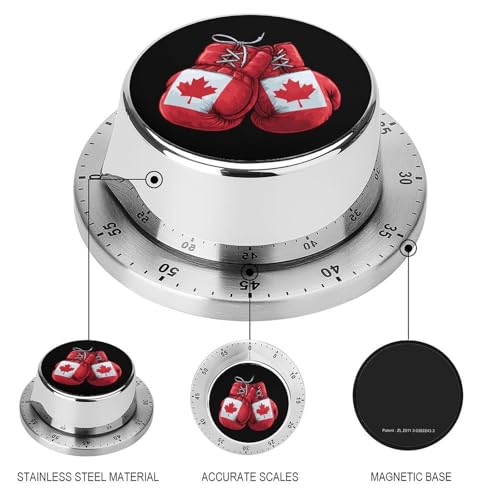 Canada Boxing Gloves Kitchen Timer 60 Minute Wind Up Magnetic Timer for Cooking Baking