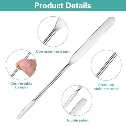 5 Pcs Makeup Spatula, 6"Lab Spatula Double Ended Foundation Spatulas