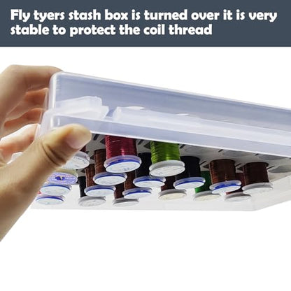 Aventik Fly Tyers Spool/Stash Box Essential Gear for Anglers Compact (1PACK)