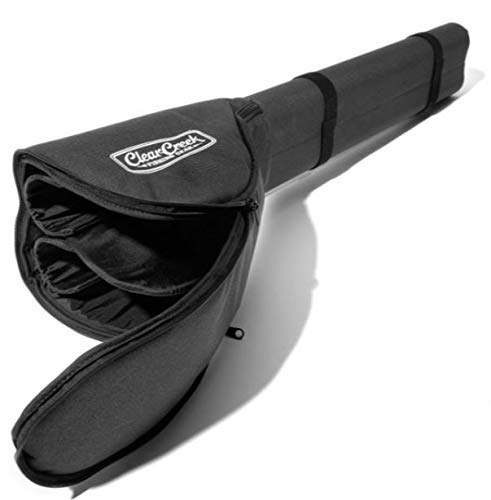 Clear Creek Portable Fly Fishing Dual Rod & Reel Complete Protection Storage Carrying Case - style: Four Piece - 33.25" Internal Length
