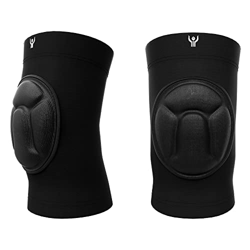 4 Pack Kneepad Wrestling Thick Sponge Anti-slip Protective Compression Padded Knee Sleeve Jiu Jitsu MMA (Large/XL) - size: Large/XL