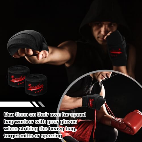Lenwen 10 Pairs 120 Inch Boxing Hand Wraps for Gloves - color: Black