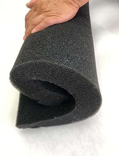 Coarse Bio Sponge Filter Media Pad Cut-to-fit Foam Upto 40" Aquarium Fish Tank, 23.6" x 17" x 2" (Black, 40PPI, 1pc) - size: 23.6" x 17" x 2" (Black, 40PPI, 1pc)