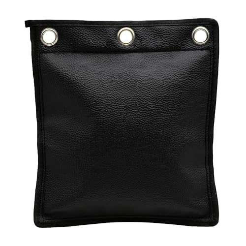 Wing Chun Wall Bag Canvas Leather Punch Bag for Kung Fu Boxing Training | Reinforced Stitching for Long-Lasting Durability - color: BLACK