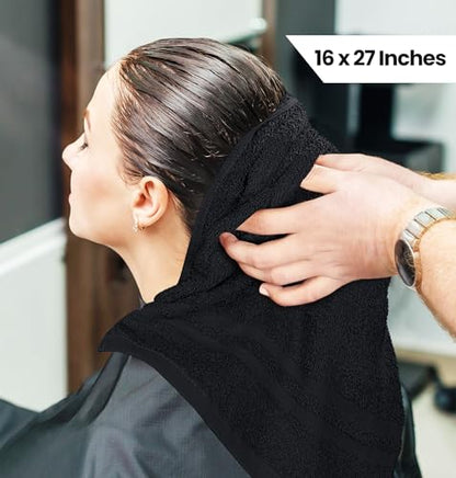 Utopia Towels Bleach Proof Salon Towels, Pack of 24, 16x27 in, Black - color: Black, size: 24 Pack