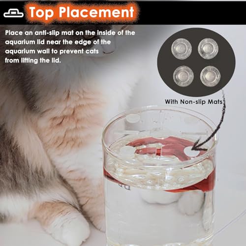 Cat-Proof Acrylic Lid for Round Aquarium, Cuttable Anti-Jump Fish Tank Cover with Hole & Hinges, Folding Flip-Top, Durable Terum Design - size: 16.5in/41.9cm