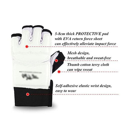 Taekwondo Palm and Foot Protector Karate Gloves - size: Small