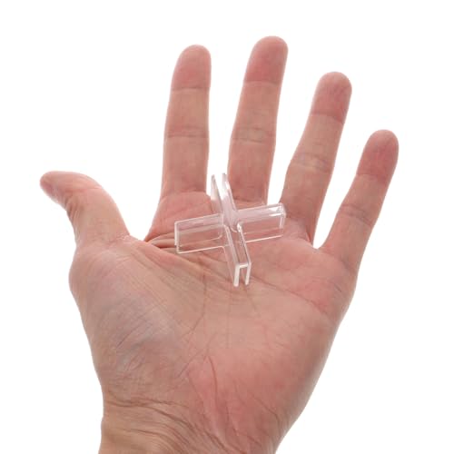 SOLUSTRE 10pcs Transparent Plastic Glass Clips for Easy Installation Fish Tanks and Display Cabinets Multi-functional Clamps for Shelves and Aquariums Flexible and Practical Design