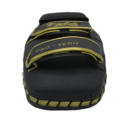 TMA Thai Pads Curved Kickboxing Muay Thai with Solid Handle Grip,Strike Shield for Knees Elbows Kicks Punches, Coaching Training Boxing MMA Martial Arts Taekwondo (Single)