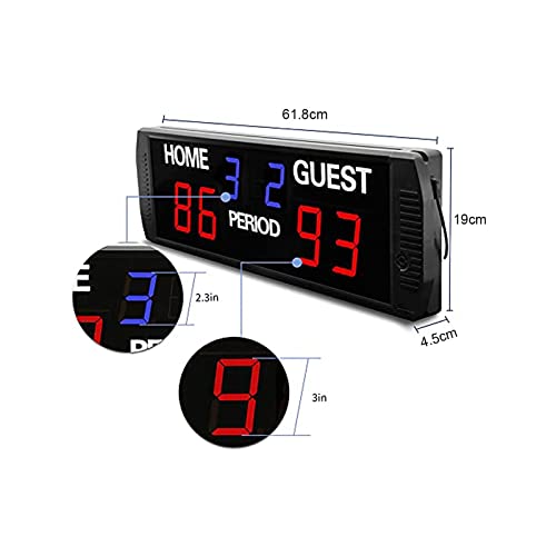 Electronic Scoreboard Portable Score Board Wireless Electronic Led Tennis Padel Digital Scoreboard for Games Volleyball/Basketball/Football/Ping Pong/Badminton,Score Keeper