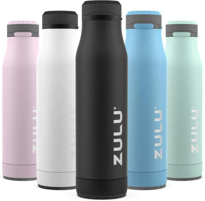 ZULU Ace 24oz Insulated Stainless Steel Water Bottle, Chug Spout, Black - color: Black