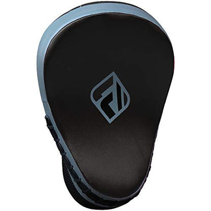 Farabi Curved Focus Mitts - Boxing Mitts for MMA, Sparring Training, Target Punching Mitts and Pads - color: Black-Gray
