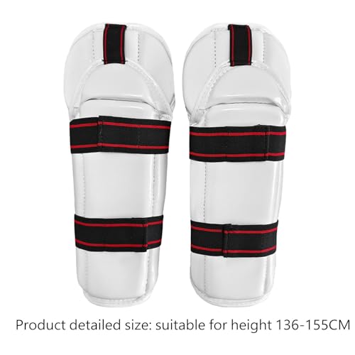 Fancyes Taekwondo Shin Protector Taekwondo Arm Shin Guards Impact Resistant Padded Protective Gear for Training Sparring Kickboxing, M