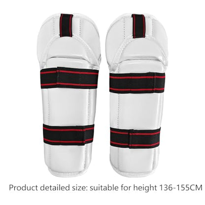 Fancyes Taekwondo Shin Protector Taekwondo Arm Shin Guards Impact Resistant Padded Protective Gear for Training Sparring Kickboxing, M