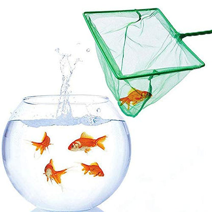 Aquarium Fish Nets, DSSPORT 4 Inch Small Mesh Fish Catch Nets with Plastic Handle Green