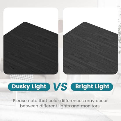 Happygrill Interlocking Wood Grain EVA Foam Floor Tiles, 100 Sq. Ft, 25 PCS - color: Black, size: 100 Sq. Ft.
