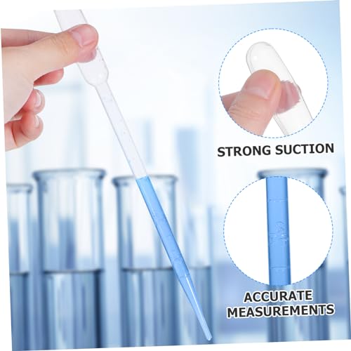 ULTECHNOVO 100pcs Disposable Plastic Droppers Graduated Pipettes for Precise Liquid Transfer for Aquarium Feeding Lab and Boys and Girls
