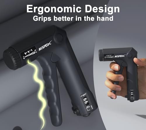 Grip Strength Trainer with Finger Exerciser, Adjustable Resistance, Forearm Strengthener Hand Gripper with Counting,Black - color: Black
