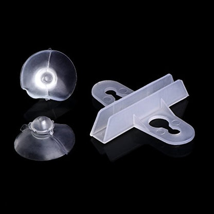 5 Pack Aquarium Isolation Plate Fish for Tank Divider Clip 1.2in Suction Cup Dividers Holder Bracket Plastic Sheet Holde Aquarium Heater Light Thermometers Gravel Sand Decorations