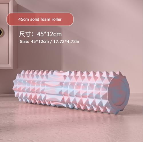 Solid Foam Roller Yoga Stick Roller Dual-Zone Leg Muscle Relaxation Deep Massage Relaxation Pain Relief (Colorful (Solid)) - color: Colorful (Solid)