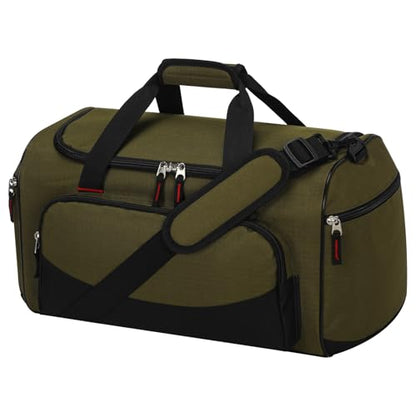 30L Gym Sport Duffle Bag, 17 inch, Olive Green - color: Olive Green