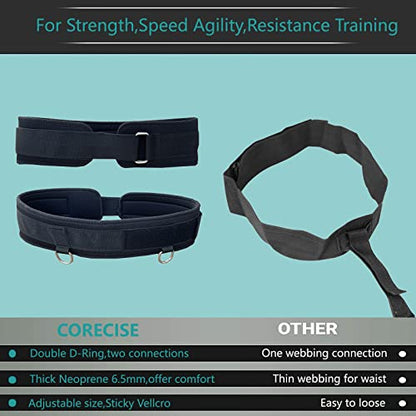 Weighted Training Waist Belt for Pulling Sled and Tires,Weight Sled Pulling Strap,Sled Trainer Pull Leash of Sled Harness,Pulley Strap for Strength Speed Agility Training - style: Waist Belt