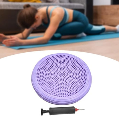 Balance Mat Yoga Mat Wobble Cushion Wiggle Seat Balance Disc Flat Pad Stability for Gymnastics Gym Fitness Yoga Kids 13.39 Inch - color: Purple