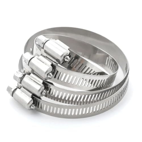 304 Stainless Steel Worm Gear Hose Clamps Size#24, 1-1/16 to 2 inch Adjustable Screw Tube Clamps for Garden Water Line, Automotive, Fuel Line Hose, 10 Pack - size: #24 (1-1/16 To 2)