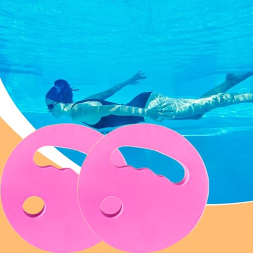 Water Exercise Discs Ergonomic Grip Aqua Exercise Equipment | Swim Aerobic Fitness Disc for Women Adults Youth Teens Beginners Pool Fitness Exercise Training Workout - color: Pink