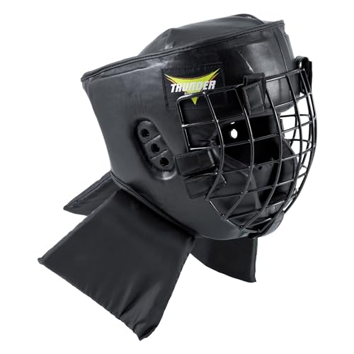 ProForce Thunder Padded Combat Head Guard with Face Cage - Medium, Black