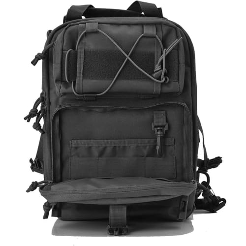 REEBOW GEAR Tactical Sling Bag Single Shoulder Every Day Carry Backpack - color: Style 04-black