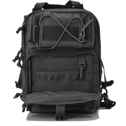 REEBOW GEAR Tactical Sling Bag Single Shoulder Every Day Carry Backpack - color: Style 04-black